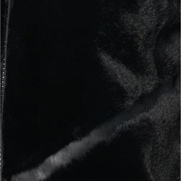 Dennis Basso Faux Fur Coat w/ Combo Pelting Detail – Black, Size 1X (New) - Picture 4 of 6